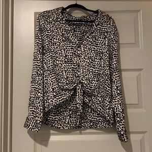 Cotton candy LA leopard print tie top